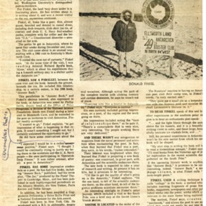 "A Poet in Antarctica" by Dean Rebuffoni from the <em>St. Louis Globe-Democrat</em>, March 7-8, 1970