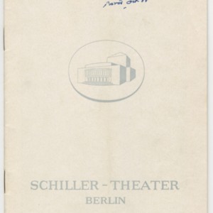 <span>Program for the 1965 Production of Waiting for Godot at the Schiller-Theater, Berlin. Berlin: 1965</span>
