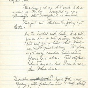 Autograph letter, signed from Charles Olson to Robert Creeley