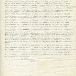 Typed letter from Gregory Corso to Isabella Gardner, no date