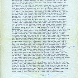 Autograph letter, signed from James Merrill to Mona Van Duyn, December 1, 1964