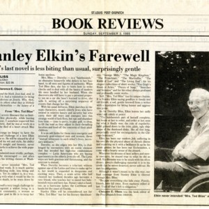 "Stanley Elkin's Farewell" by Clarence E. Olson from the<em> St. Louis Post-Dispatch</em>, September 3, 1995