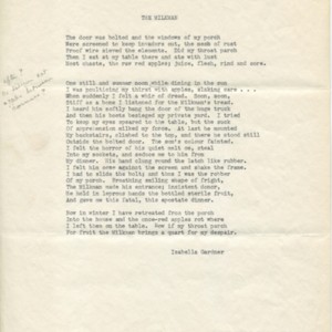 Typescript draft of an untitled collection by Isbella Gardner with marginal notes in T.S. Eliot's hand