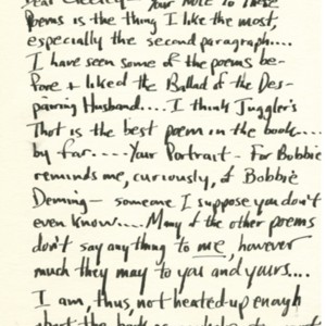 Autograph letter, signed from Lawrence Ferlinghetti to Robert Creeley, April 10, 1957