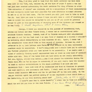 Typed letter [carbon] from Alexander Trocchi to George Plimpton, May 7, 1966