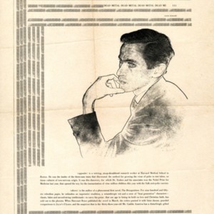 Page proof of article promoting William Gaddis and his first novel, <em>The Recognitions</em>