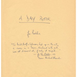 <em>A Day Book</em> by Robert Creeley