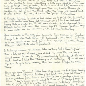 Autograph letter, signed from Robert Creeley to Cid Corman, November 14, 1954