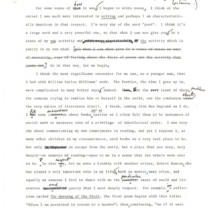 Robert Creeley's on the making of a poem and the nature of poetry