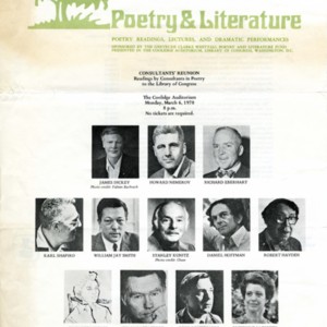 "Consultants' Reunion, Readings by Consultants in Poetry to the Library of Congress"