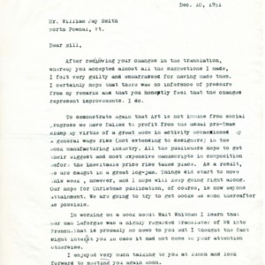 Typed letter, signed from Marshall Lee to William Jay Smith, December 10, 1951