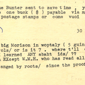 Typed card, signed from Ezra Pound to James Dickey, November 1, 1955
