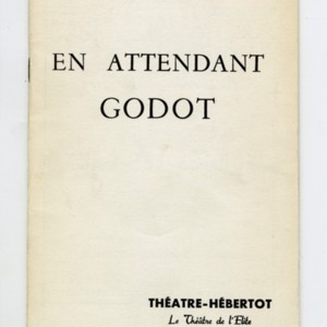 Theater Program for <em>En attendant Godot</em>