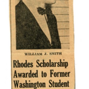 "Rhodes Scholarship Awarded to Former Washington Student," December 19, 1946